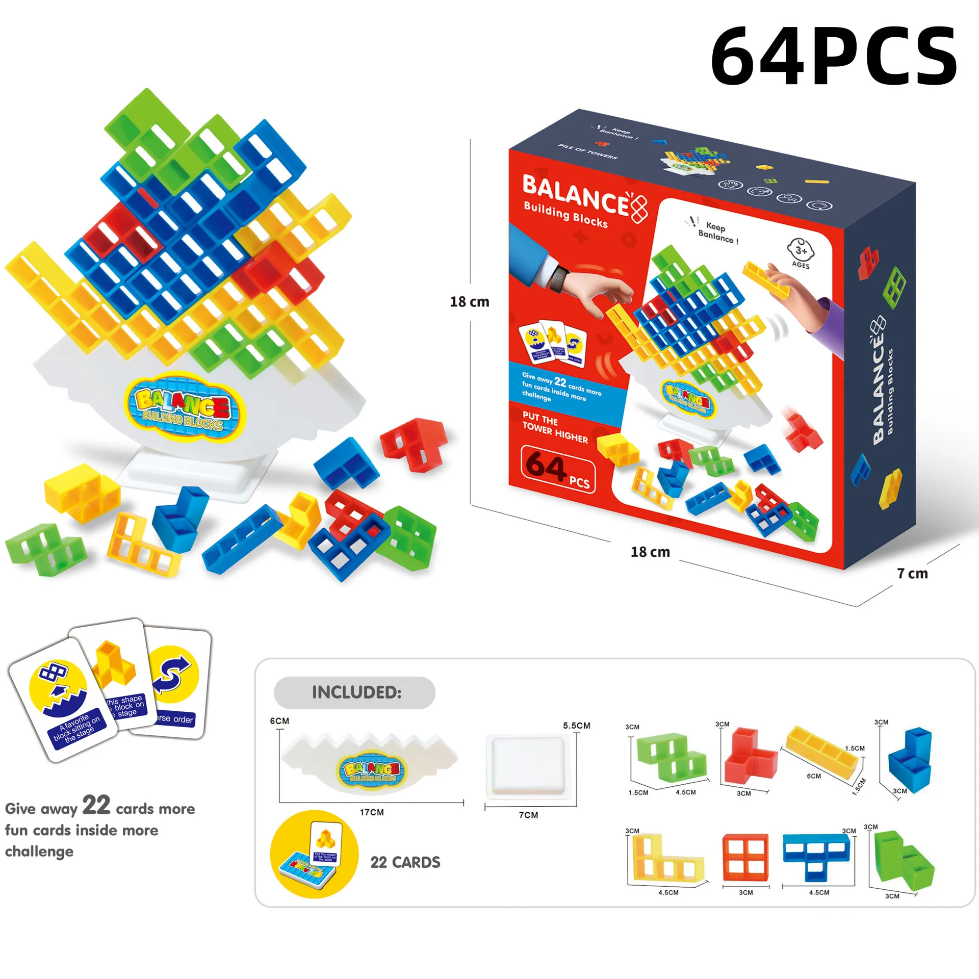 Tetras Tower game Puzzle Board Team Tower Game Balance Game Balance Stacking Building Blocks educational toys for Kids gifts