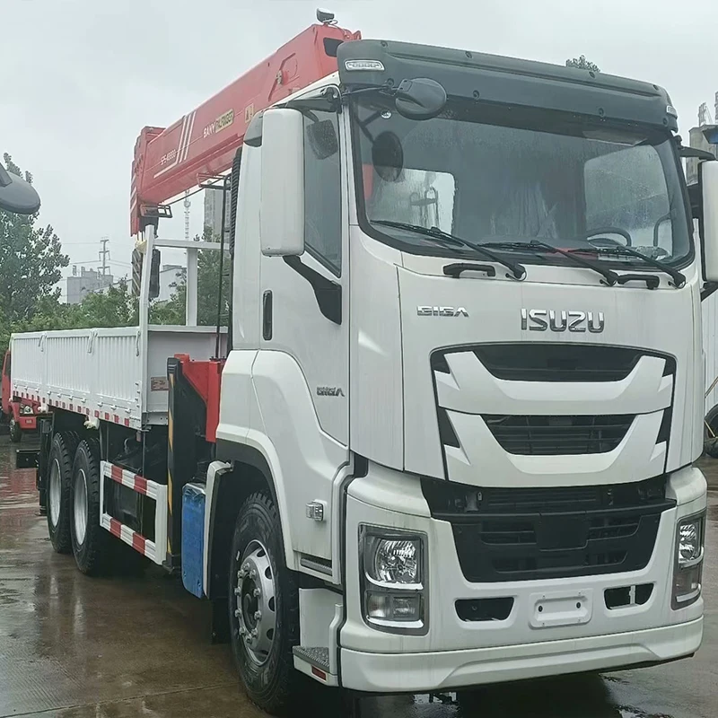 Japan GIGA 6x4 8T PALFINGER Crane Truck Logistics Transport Crane Truck Construction Material Goods Delivery Crane Truck