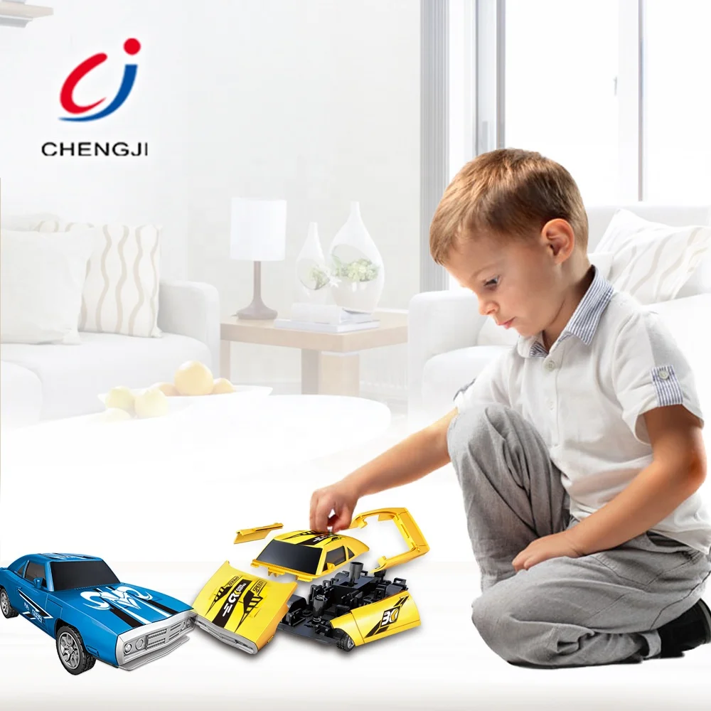 Chengji Kids take apart vehicle set mini plastic 3D model diy assembly car toys