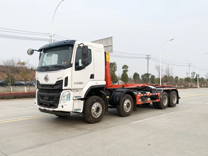 8X4 Liuqi chenglong  Waste Collection Garbage Hydraulic Lifter Bin Lifting Roll Off Truck Dumpster Hook Lift Waste Truck