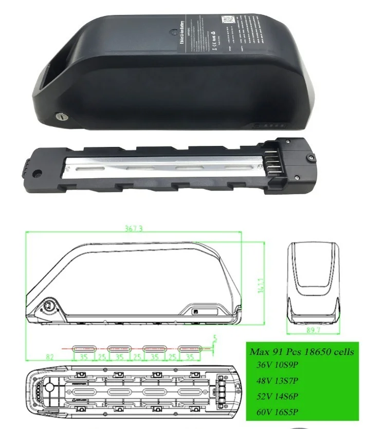 10S9P 13S7P 14S6P  DP-9 DP-9C 18650 e-bike battery case empty boxes