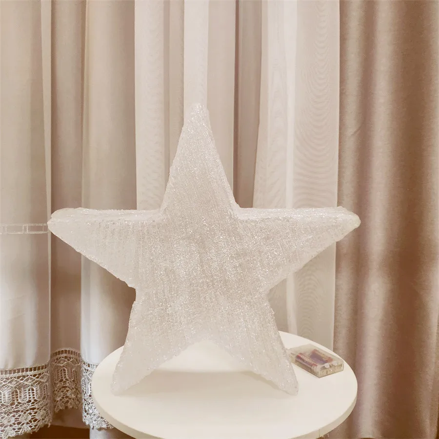 H43CM Five-pointed Star Star LED Table Lamp 3D Acrylic Statue Ramadan Decoration Battery Box lights of christmas