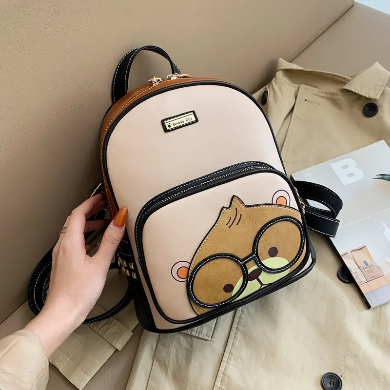 New Korea style Women Shoulder bags water resistant lovers PU leather fashion Mini backpack