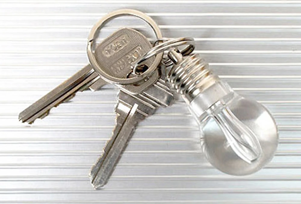 LED Flashlight Light colorful Mini Bulb Lamp Key Chain Ring Keychain Clear Lamp Torch Keyring