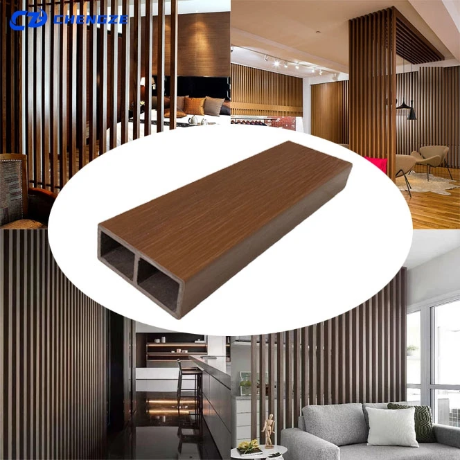 Interior Decoration WPC Timber Tubes Wood Square Column For House