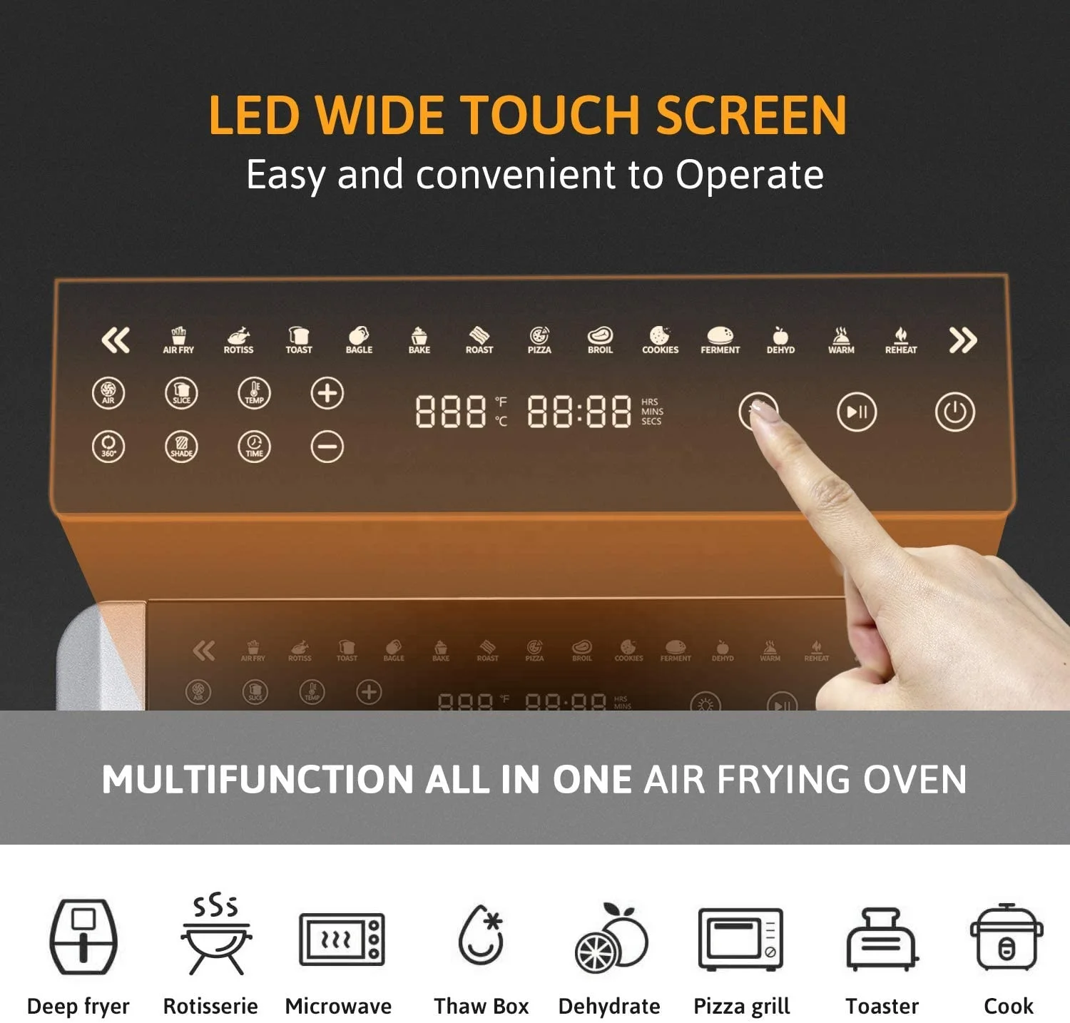 
Air Fryer Toaster Oven 20L Convection toaster oven Air Fryer Toaster oven air fryer Dehydrator all in one 