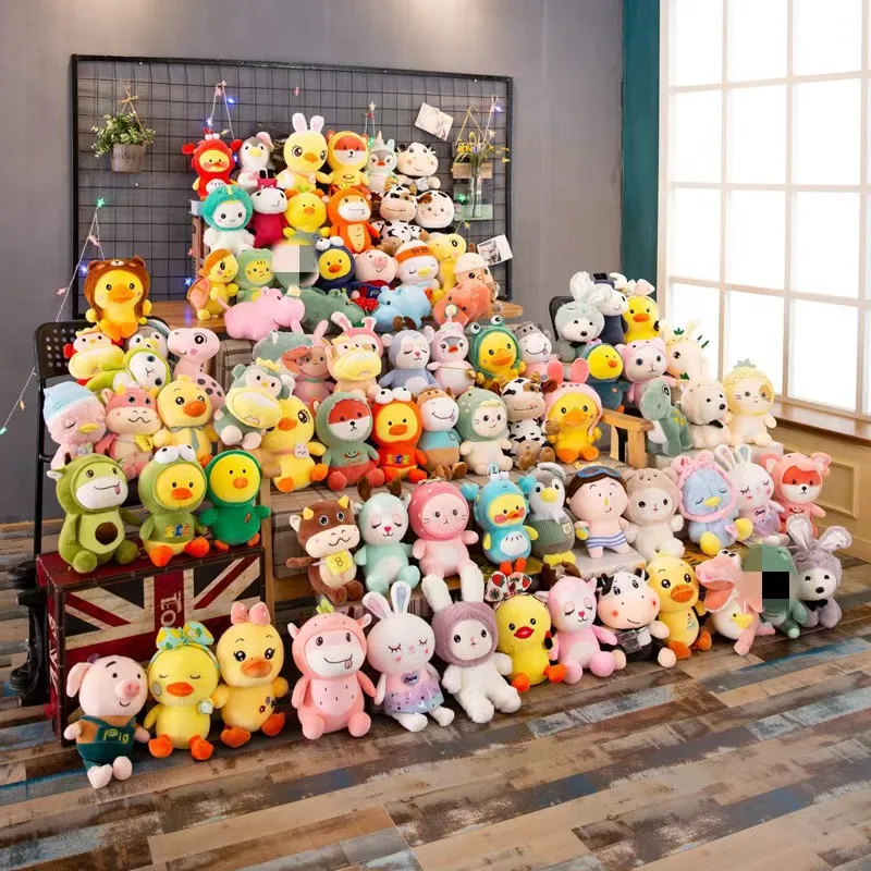 Spot wholesale 4-15 inch plush dolls factory price high quality plush toys selling claw doll machine plush dolls
