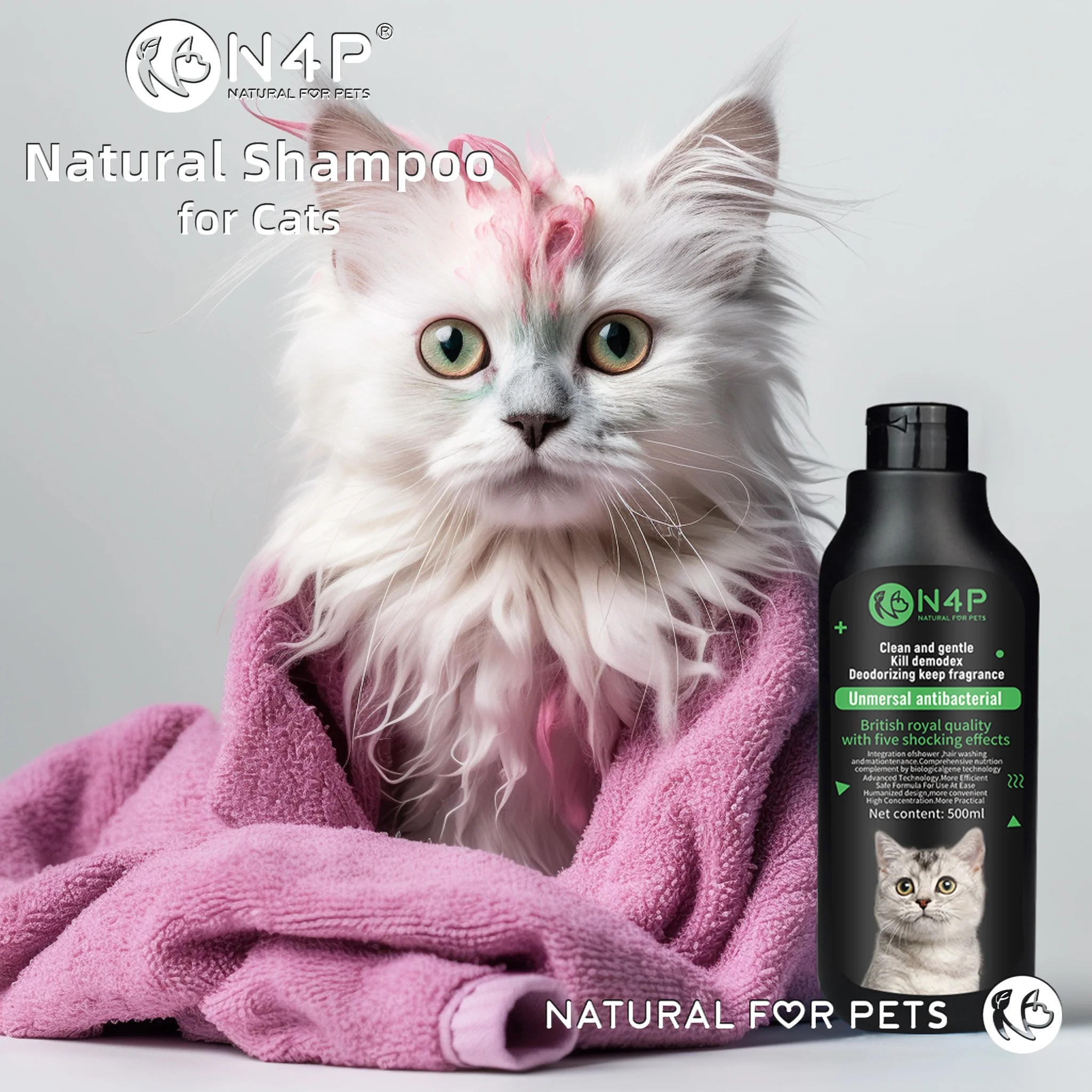 N4p New Design 750Ml Pet Whitening Shampoo With Great Price