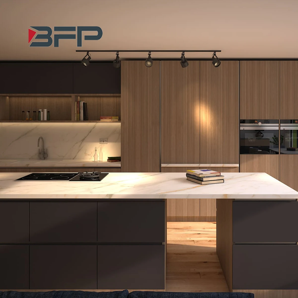 BFP factory price modern and cost-effective optional durable  lacquer & melamine customized kitchen cabinets