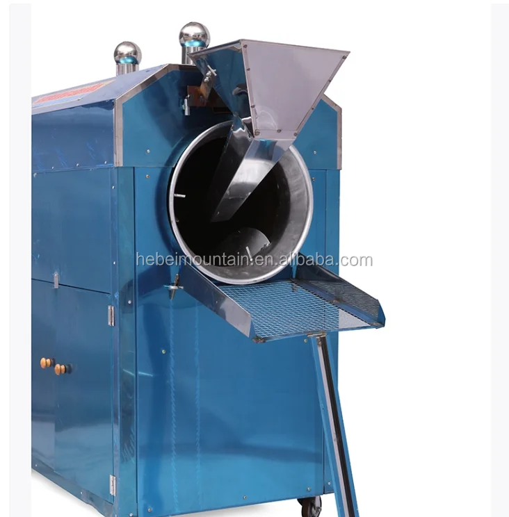 commercial automatic peanut rice flour roaster/cocoa bean roasting machine