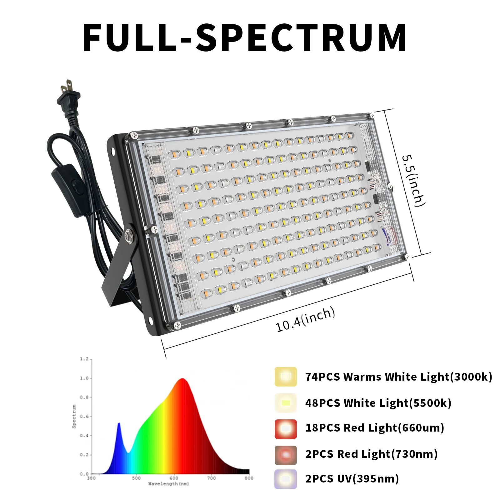 400w Full Spectrum Grow lights IP65 Indoor Outdoor Plants Veg Fruits Timing dimming Led Grow Lights