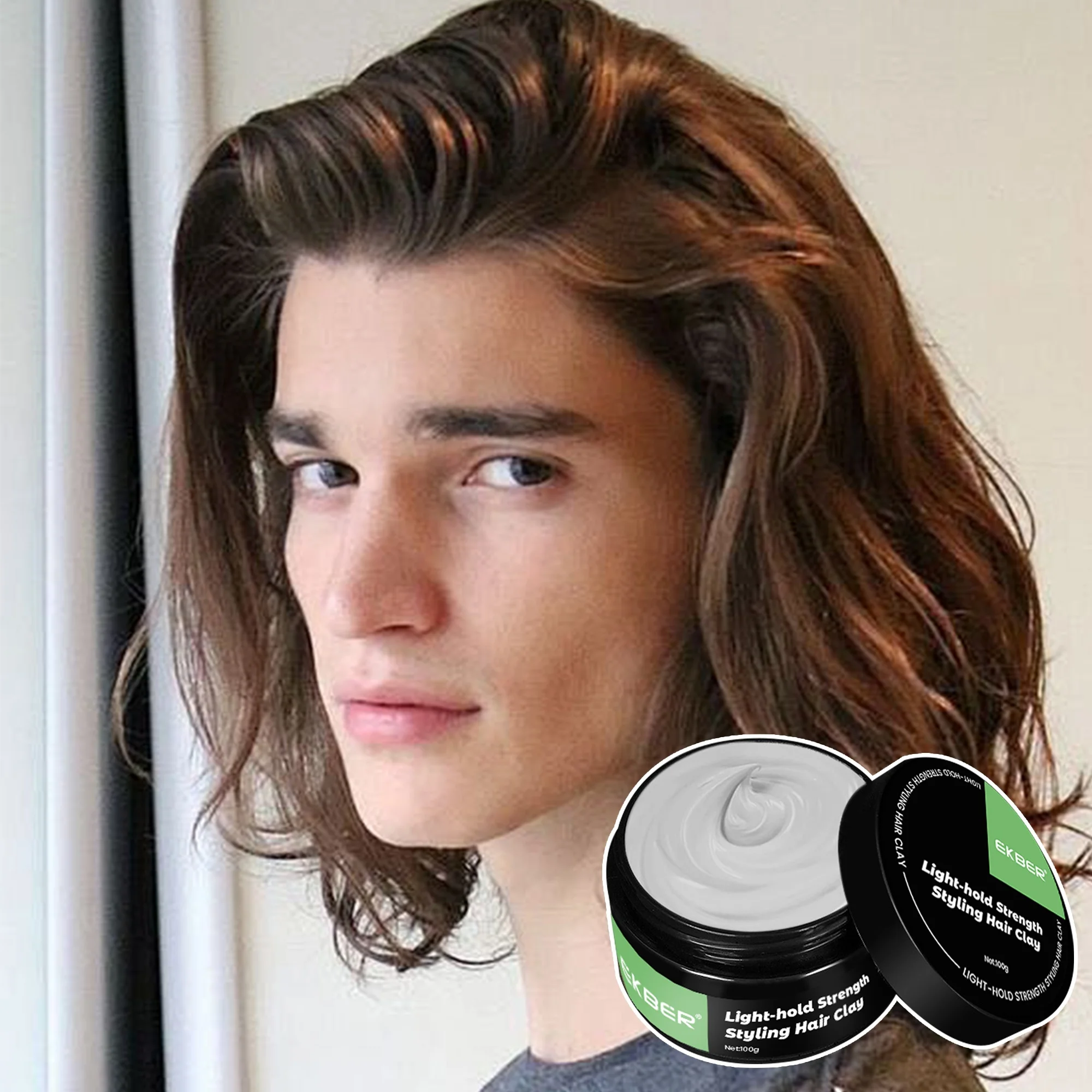 Low Moq Light-hold Mens Hair Clay Private Label Hair Styling Products Light-hold Strength Matte Hair Clay