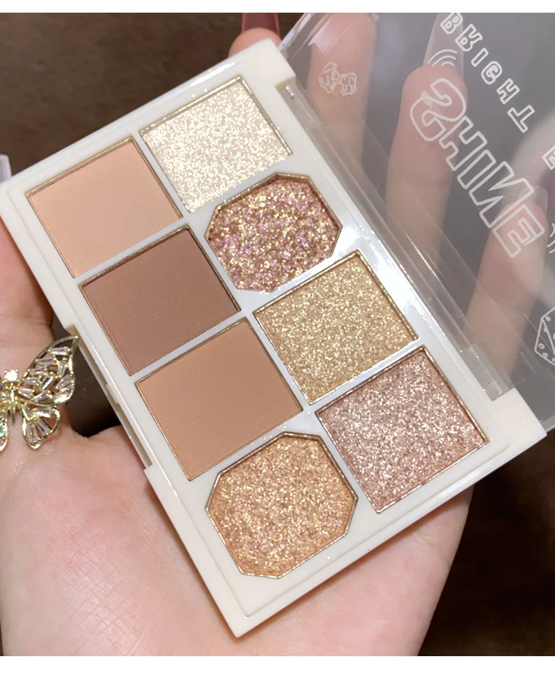 Customize Wholesale Private Label Eyeshadow Palette High Quality 8 Color Eye Shadow Cosmetic Makeup Waterproof Nude Eyeshadow