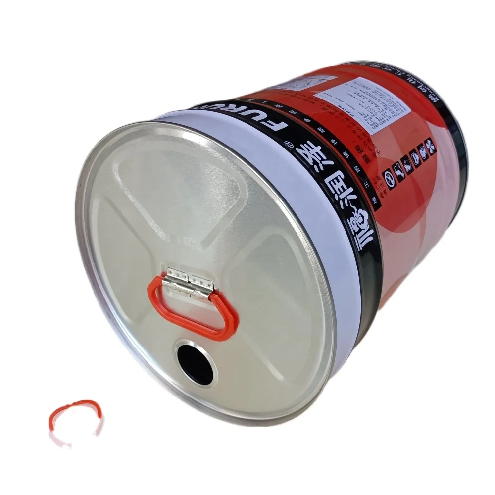 
Factory direct sale 18L printing plush empty round tin cans lubricant engine oil bucket printing ink 