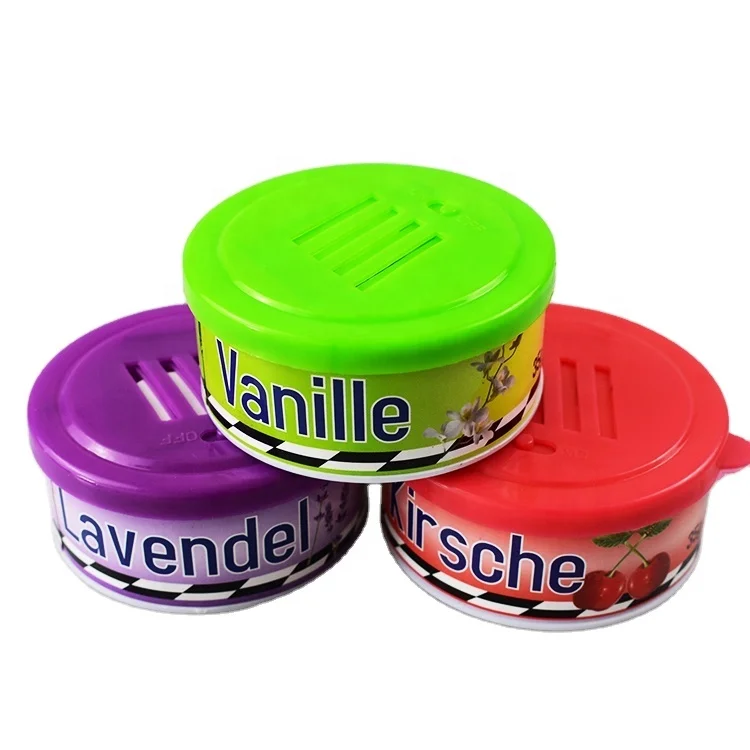 
hot sell 1pcs small circular canned gel air freshener for home 