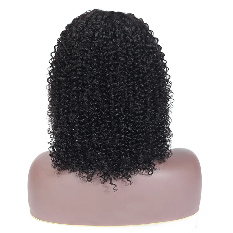 New Kinky Curly Hair Short Bob Wigs Human Hair Raw Indian Virgin Human Hair Lace Frontal Wigs For Black Women Wholesale Bob Wig