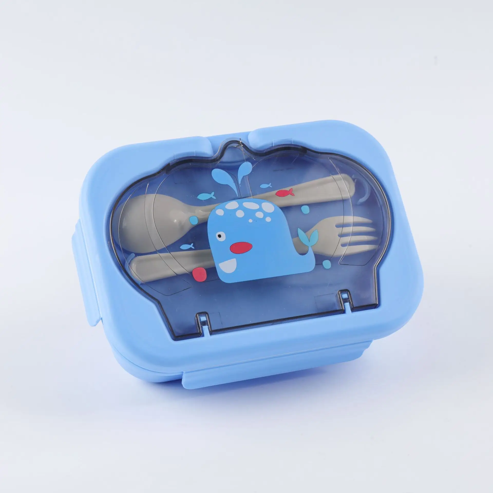 High Quality Cartoon Plastic Bento Lunch Box Portable Thermal Food container Storage with Compartments for School Kids