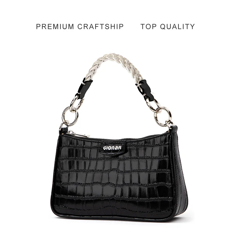 Guangzhou OEM Custom Genuine Leather Bag Women Luxury Designer Handbag Logo Ladies Vegan Purses High Quality Leather Tote Bag