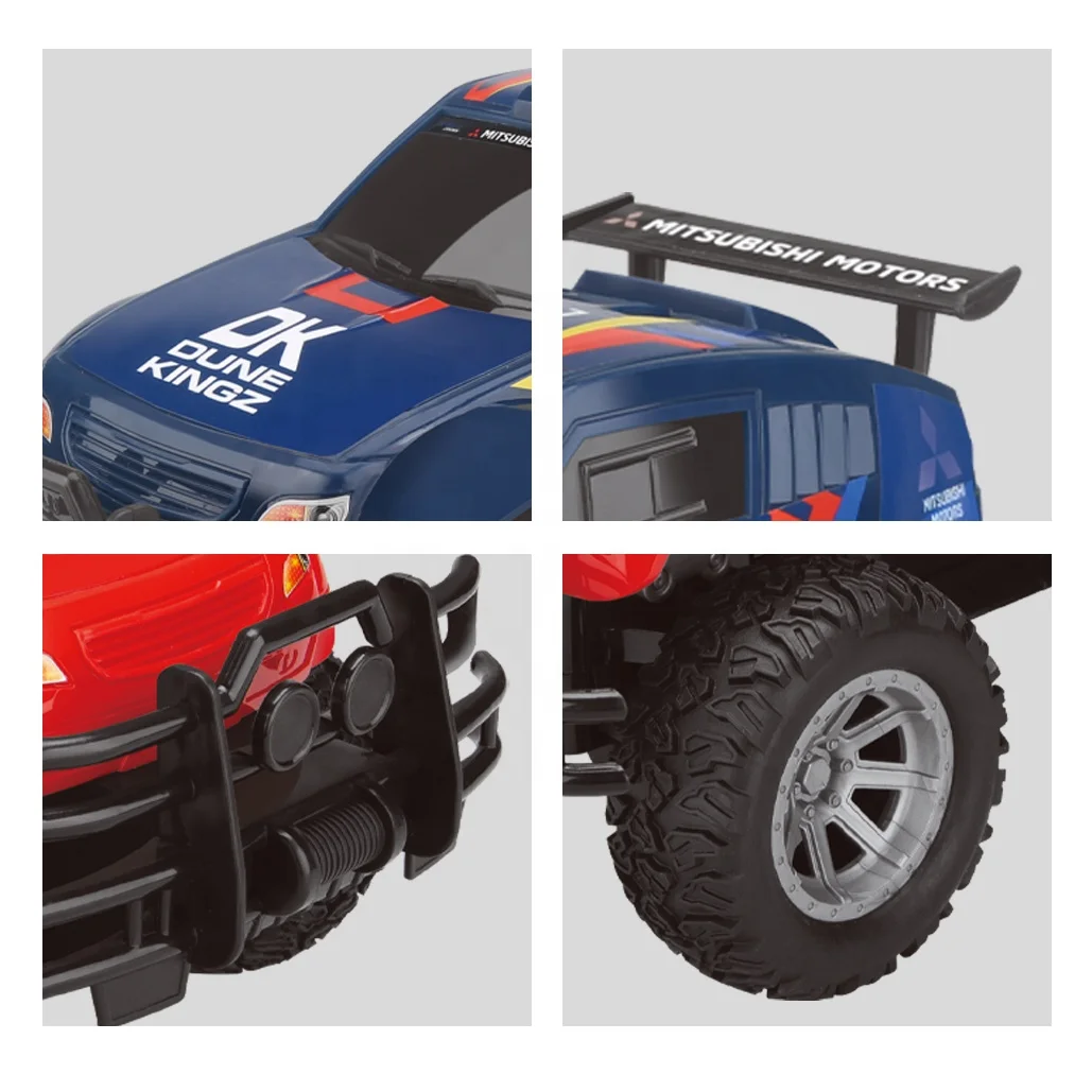 Official Licensed Mitsubishi Montero Evolution 1/18 Scale Remote Control Car Off-Road Fast RC Crawler with Rubber Grip Tires