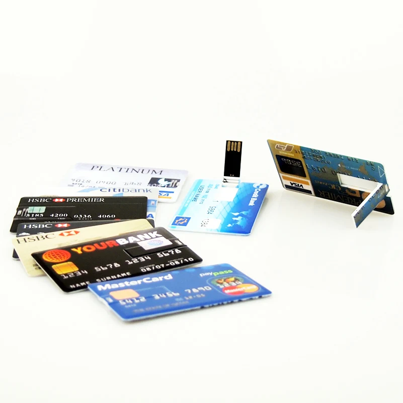 Custom Card USB drive 2.0 custom usb flash drive 1gb 2gb 4gb 8GB 16gb 32gb 64gb 128gb Pendrive 16GB Credit Card USB Flash Drive