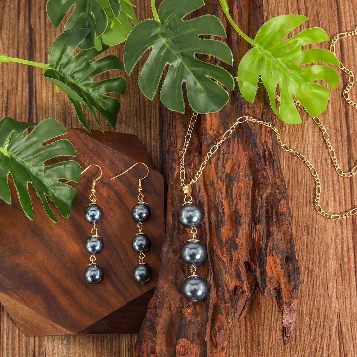 Hot selling new minimal shell pearl pendant necklaces fashion jewelry sets necklace