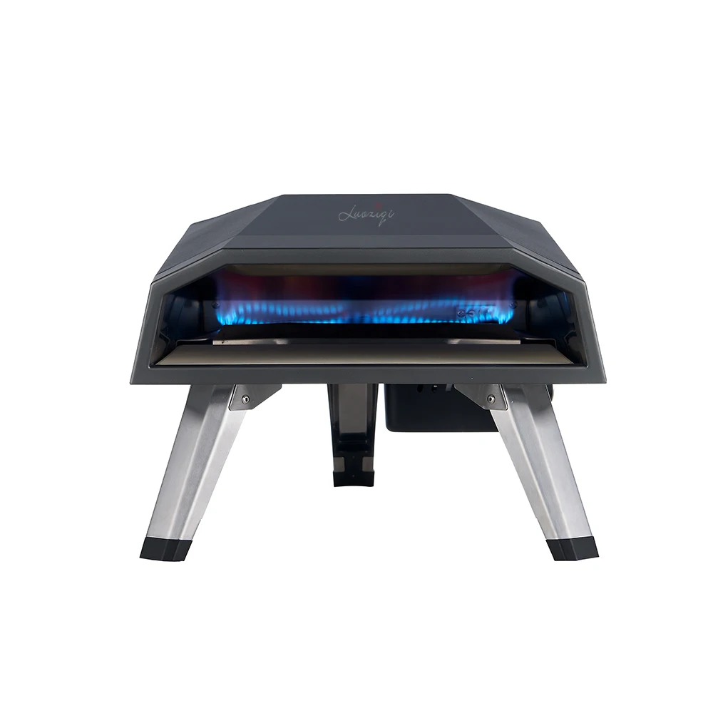 12 Inch Outdoor Portable Gas Pizza Oven Stainless Steel burner Multi-fuel Camping Pellet Stove LPG Iron Coat Firewood Coal CE