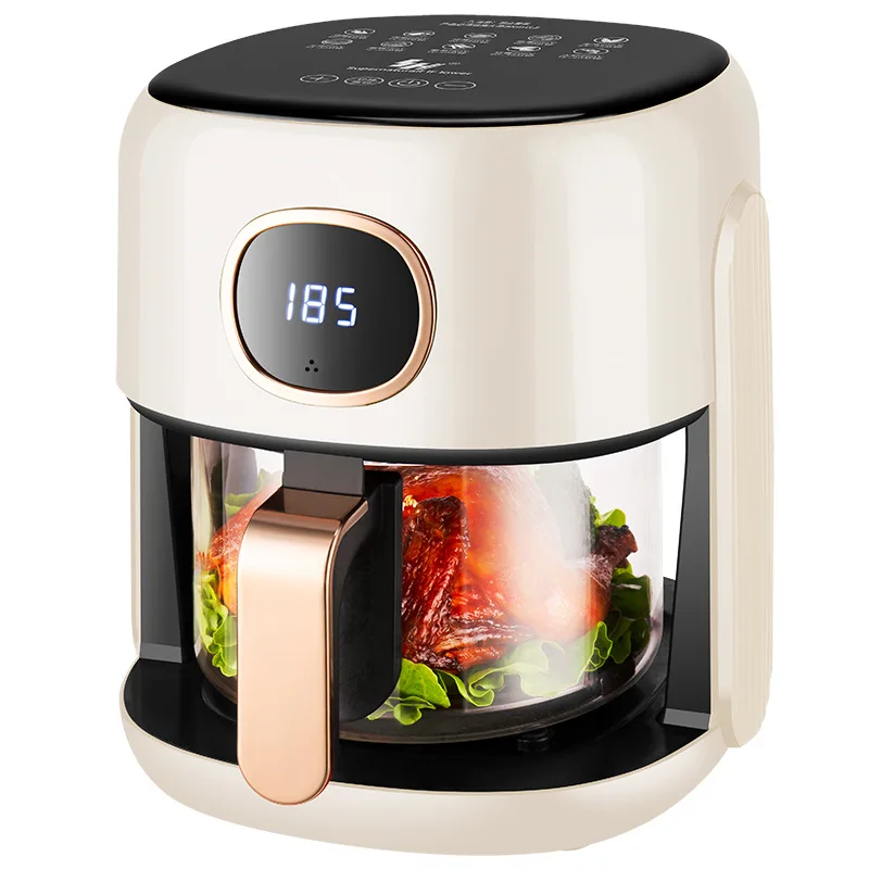 All-In-One Automatic Intelligent Stainless Steel Air Fryer New Home Oil-Free Electric Transparent Visible French Language Car