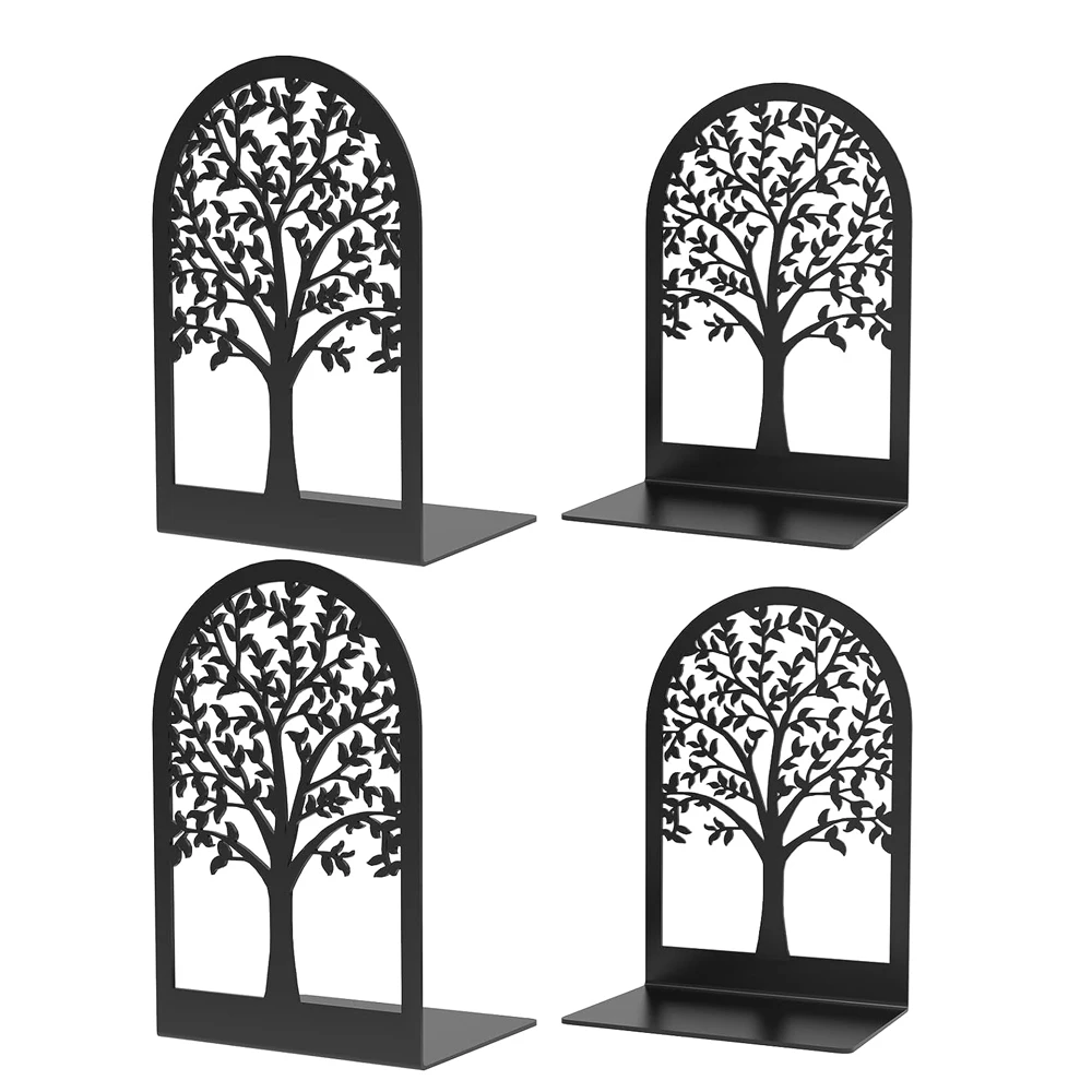 Custom Home Office Tree Bookend Stopper for Heavy Books Metal Bookends for Shelves Decorative