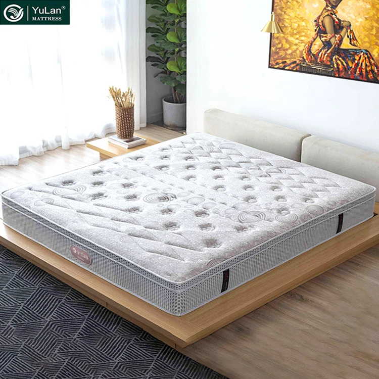 Queen Size Knitted Fabric Memory Foam Independent Pocket Spring Mattress YuLan Spring Bed Mattress