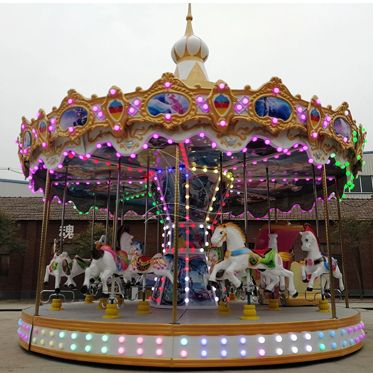 antique park carousel horse adult amusement ride for sale