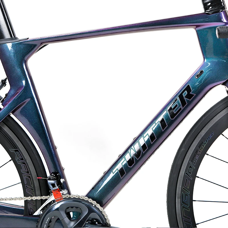 Twitter full carbon road bike 105 R7000 22 speed 50mm carbon wheels rim brake complete aero racing frame road bike