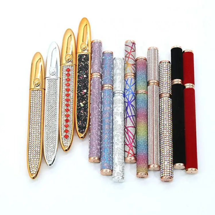 Newest waterproof smooth sticky liquid tube rose gold eyeliner lash glue eyelashes pen adhesive eyeliner pen for strip eyelashes