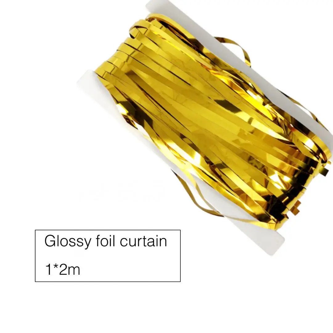 1mx2m Tinsel String Foil Fringe Curtain Shiny Shimmer Party Wedding Birthday Door Decoration Fringe Backdrop