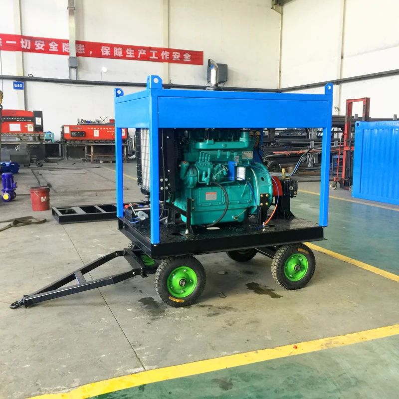 50Mpa Diesel Engine Hydro Blaster High Pressure Water Jet Cleaning Machine For Sale