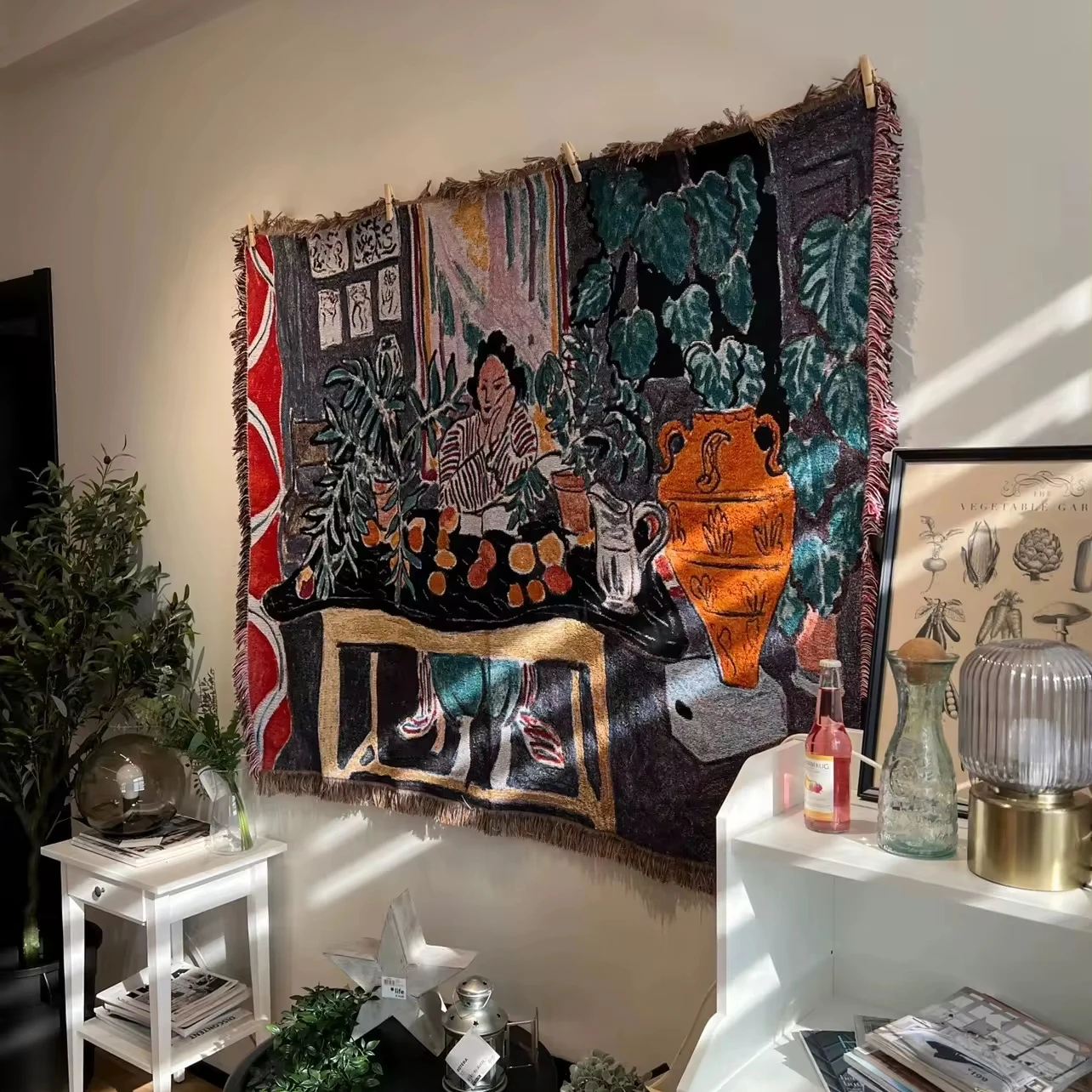 Low Moq Custom Woven Jacquard Blanket Custom Rug Custom Tapestry Woven Blanket