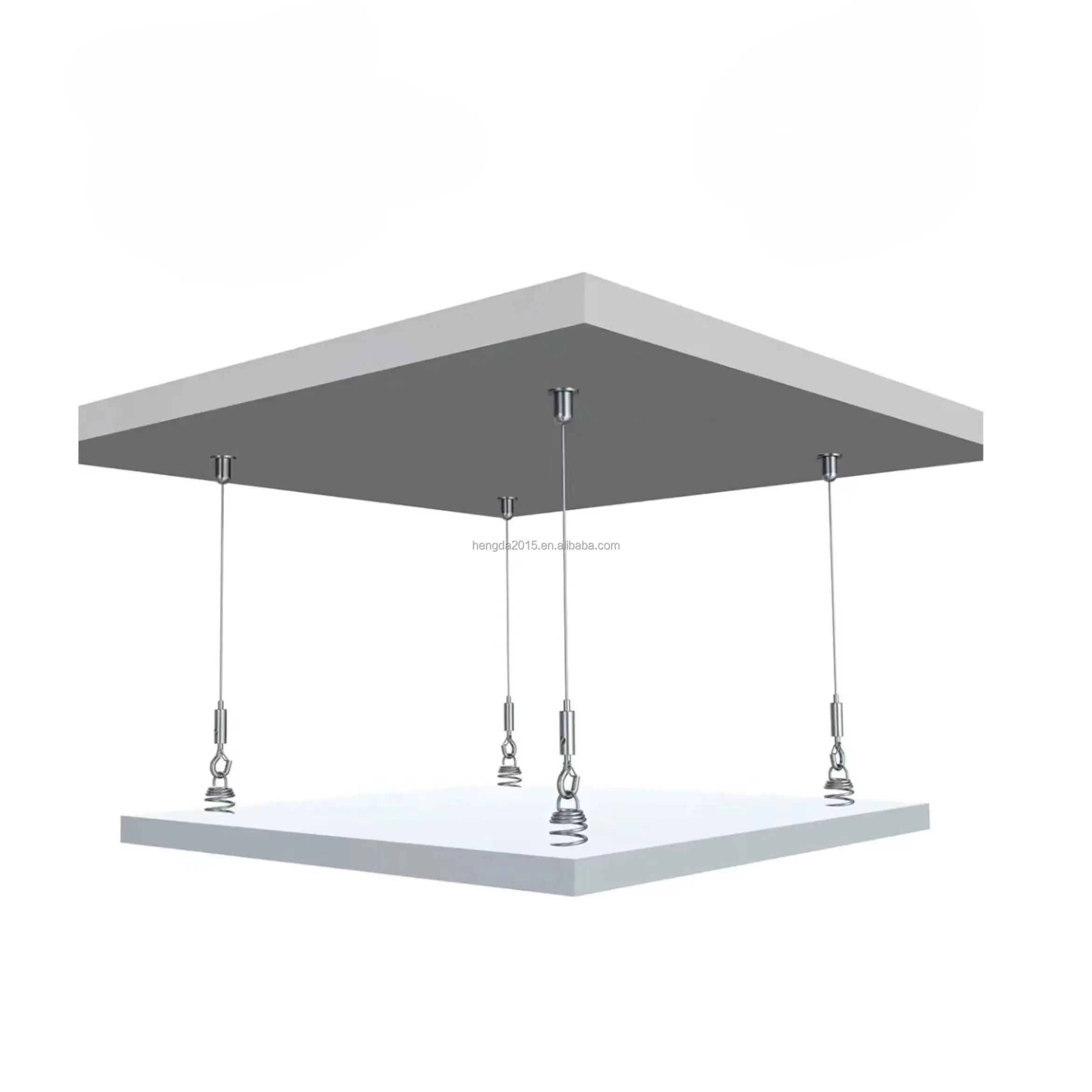 China Manufacturer led fixture hanging kit OEM Metal Steel Spring compression Spiral spring acoustic panel hanging kit