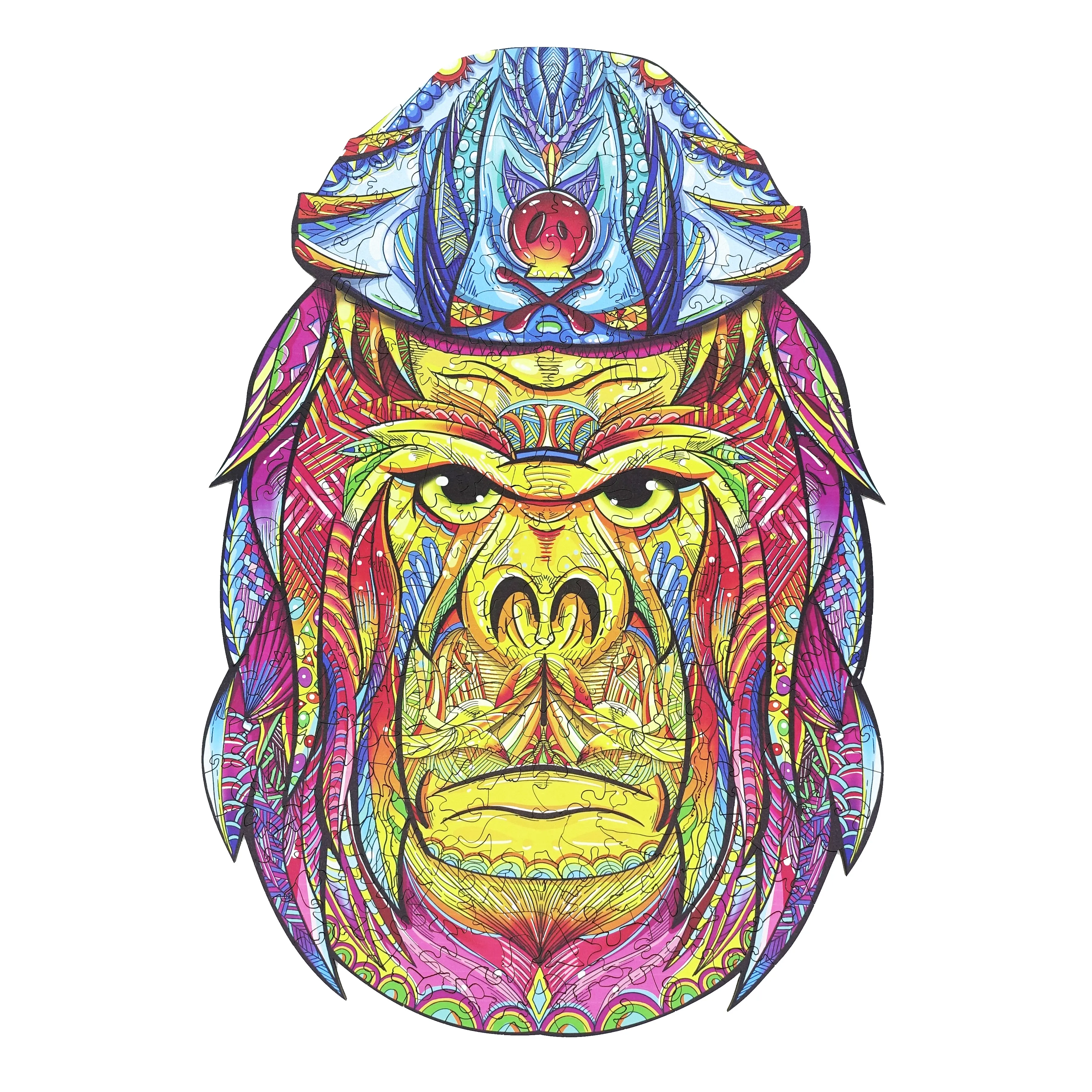 2022 Hongya Wild wooden animal jigsaw puzzle Wooden Blocks Puzzle Baby Coloful Jigsaw Puzzle Game For Kids Early Learning