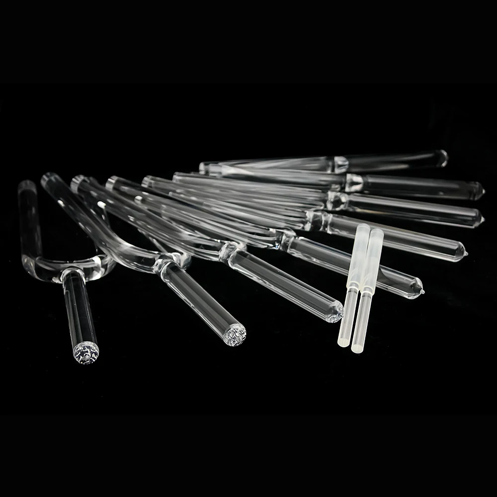 20mm 8pcs one set crystal tuning fork of sandblasting without design and a free aluminium alloy case