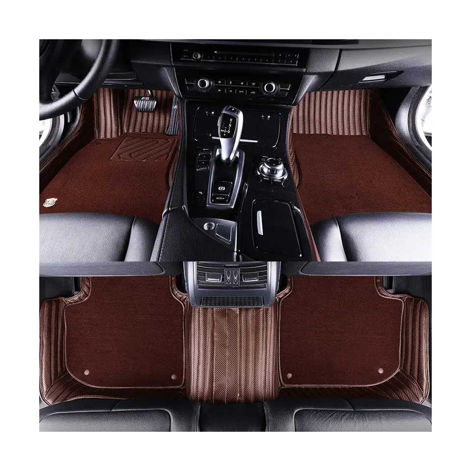 Hot selling car carpet floor mat accessories, personalized interior double-layer environmentally friendly car mats