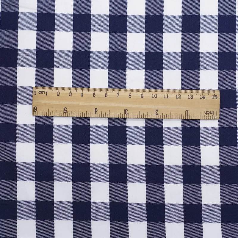 Wholesale Cotton Nylon Blend yarn dyed plaid Garment Material Classic Check Shirt Fabric