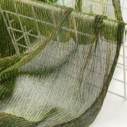 80gsm silk dirac crumple dress material net polyester fabric lurex metallic mesh fabric