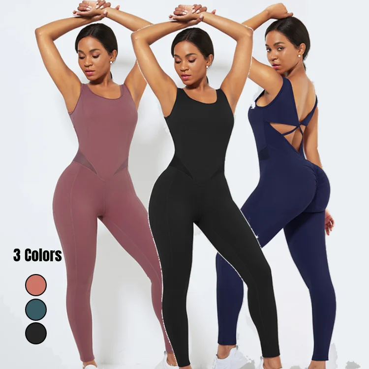 Fitness Woman Sports Tracksuit One Piece Yoga Jumpsuit Fitness Clothing