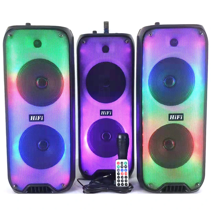 C-JBL_Boombox Portable P-JB_L Boombox Portable Speaker Flame Light Party Box DJ Karaoke bluetooth speaker portatil speakers