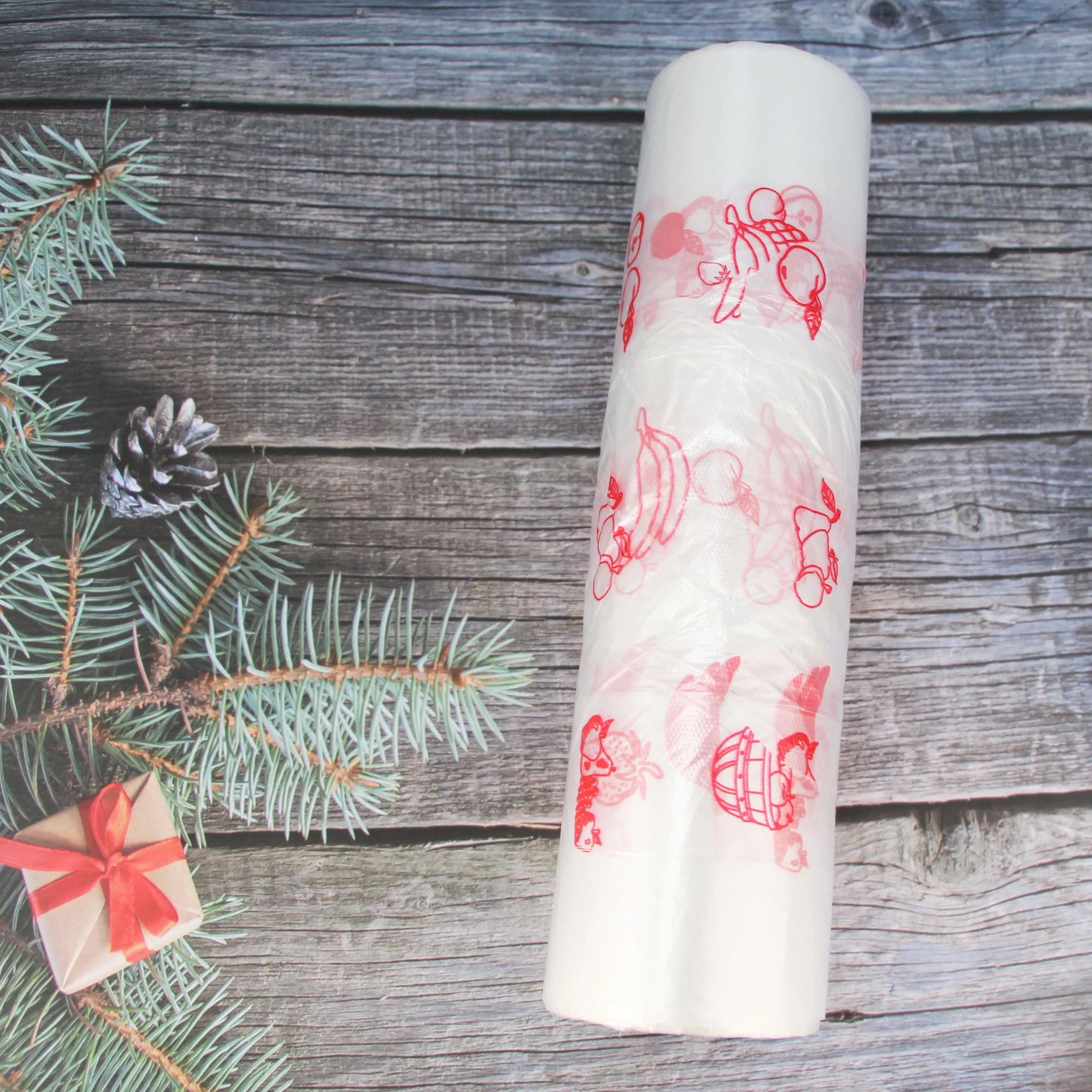 Clear HDPE Plastic T-shirt Bag on Roll plastic food bags for supermarket