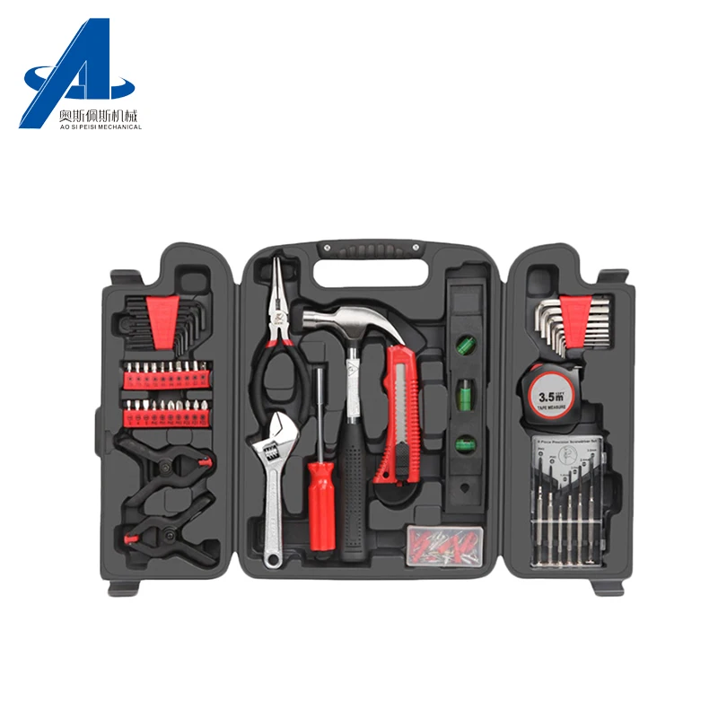 131 Pcs Household Screwdrivers Spirit Level Wrench Tape Measure Pliers Static Tape Repairing Hand Tool Kit Box Sets for Home