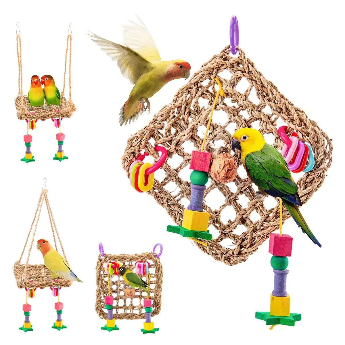 New Design Pet Climbing Net 7.1inches * 7.1 inches Bird Chew Toy