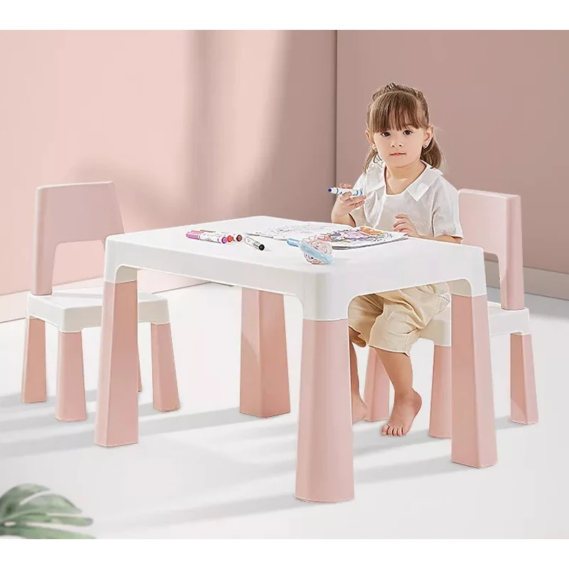Protect Spine Children Table And Chairs Kids Desk Strong Load-Bearing Plastic Kids Study Table