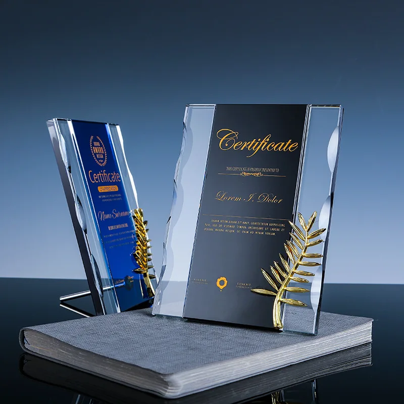 Crystal Trophy Crystal Trophy Blank Glass Plate Awards Factory Wholesale High Quality Crystal Trophy For Souvenir Gifts