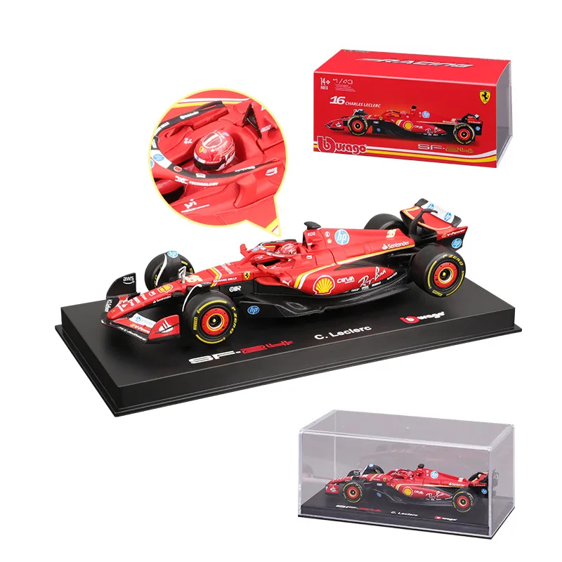 2024 Bburago 1/43  SF24 #16 Charles Leclerc RB20 #1 Max Verstappen F1 Racing Alloy Diecast Metal Formula One Model Toys Car
