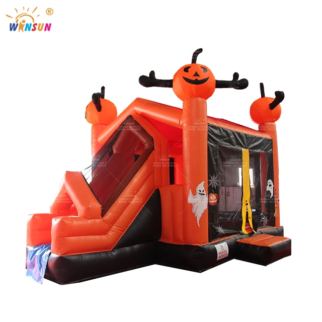Pumpkin bounce house amusement bouncer castle inflatable bouncing castle comercial use halloween themed activities